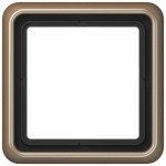 JUNG CD581GB Rahmen 1fach, CD 500, Aluminium eloxiert, gold-bronze, senkrechte und waagerechte Montage 