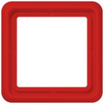 JUNG CD581GLRT Rahmen 1fach für Abdeckungen mit Glasscheibe, CD 500, Thermoplast, ähnlich RAL 3000, rot, senkrechte und waagerechte Montage 