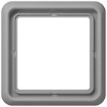 JUNG CD581GR Rahmen 1fach, CD 500, IP 44, Duroplast, grau, senkrechte und waagerechte Montage 