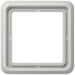 JUNG CD581LG Rahmen 1fach, CD 500, IP 44, Duroplast, lichtgrau, senkrechte und waagerechte Montage 