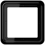JUNG CD581SW Rahmen 1fach, CD 500, IP 44, Duroplast, schwarz, senkrechte und waagerechte Montage 
