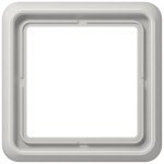 JUNG CD581WULG Rahmen 1fach, CD 500, IP 44, Thermoplast, lichtgrau, senkrechte und waagerechte Montage 