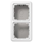 JUNG CD582AWW Aufputz-Kappe 2fach, CD 500 Aufputz, Duroplast, alpinweiß, senkrechte und waagerechte Montage 