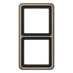 JUNG CD582GB Rahmen 2fach, CD 500, Aluminium eloxiert, gold-bronze, senkrechte und waagerechte Montage 