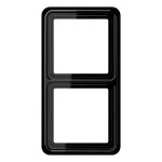 JUNG CD582SW Rahmen 2fach, CD 500, IP 44, Duroplast, schwarz, senkrechte und waagerechte Montage 