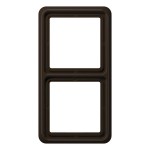 JUNG CD582WUBR Rahmen 2fach, CD 500, IP 44, Thermoplast, braun, senkrechte und waagerechte Montage 