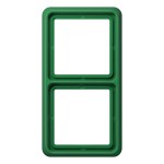 JUNG CD582WUGN Rahmen 2fach, CD 500, IP 44, Thermoplast, grün (für SV), senkrechte und waagerechte Montage 