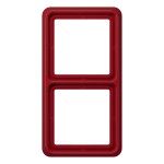 JUNG CD582WURT Rahmen 2fach, CD 500, IP 44, Thermoplast, rot, senkrechte und waagerechte Montage 