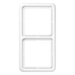 JUNG CD582WUWW Rahmen 2fach, CD 500, IP 44, Thermoplast, alpinweiß, senkrechte und waagerechte Montage 