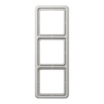 JUNG CD583LG Rahmen 3fach, CD 500, IP 44, Duroplast, lichtgrau, senkrechte und waagerechte Montage 
