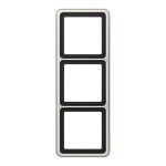 JUNG CD583PT Rahmen 3fach, CD 500, Aluminium eloxiert, platin, senkrechte und waagerechte Montage 