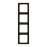 JUNG CD584BR Rahmen 4fach, CD 500, IP 44, Duroplast, braun, senkrechte und waagerechte Montage 