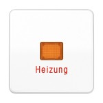 JUNG CD590BFHWW Wippe 1fach, Aufschrift Heizung, mit Lichtaustrittsfenster, Thermoplast, Serie CD, alpinweiß 