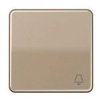 JUNG CD590KGB Wippe 1fach, Symbol Klingel, Aluminium eloxiert, Serie CD, gold-bronze 