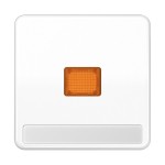 JUNG CD590NAKOWW Wippe 1fach, mit Schriftfeld, mit Lichtaustrittsfenster, Duroplast, Serie CD, alpinweiß 