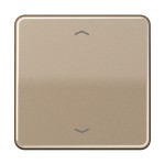 JUNG CD590PGB Wippe 1fach, mit Pfeilsymbolen, Aluminium eloxiert, Serie CD, gold-bronze 