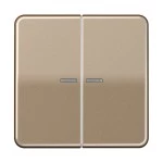 JUNG CD595KO5GB Wippe 2fach, mit Lichtleiter, Aluminium eloxiert, Serie CD, gold-bronze 