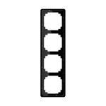 JUNG CDP584SW Rahmen 4fach, CD PLUS, Duroplast, schwarz, senkrechte und waagerechte Montage 