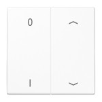 JUNG ENOLS995P01WW EnOcean Funk-Wandsender, 4-kanalig, Symbole 0 I und Pfeil, Thermoplast, Serie LS, alpinweiß 