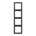 JUNG ES2984 Rahmen 4fach, LS 990, IP 44, Edelstahl, senkrechte und waagerechte Montage 