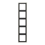 JUNG ES2985 Rahmen 5fach, LS 990, IP 44, Edelstahl, senkrechte und waagerechte Montage 