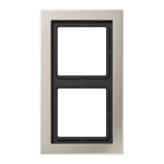 JUNG ESD2982 Rahmen 2fach, LS-DESIGN, Edelstahl, senkrechte und waagerechte Montage 