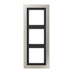 JUNG ESD2983 Rahmen 3fach, LS-DESIGN, Edelstahl, senkrechte und waagerechte Montage 