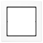 JUNG FD981WW Rahmen 1fach, FLAT DESIGN, Thermoplast, alpinweiß, senkrechte und waagerechte Montage 