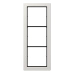 JUNG FD983LG Rahmen 3fach, FLAT DESIGN, Thermoplast, lichtgrau, senkrechte und waagerechte Montage 