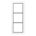 JUNG FD983WW Rahmen 3fach, FLAT DESIGN, Thermoplast, alpinweiß, senkrechte und waagerechte Montage 