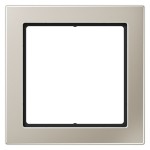 JUNG FDES2981 Rahmen 1fach, FLAT DESIGN, Edelstahl, senkrechte und waagerechte Montage 