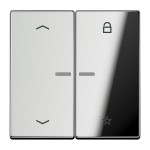 Jung GCR1701P Steuertaste Universal mit Pfeilsymbolen Metall verchromt Serie LS glanzchrom 