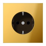 JUNG GO1520KI SCHUKO®-Steckdose, 16 A 250 V ~, SAFETY+, Metall goldfarben PVD-beschichtet, Serie LS, goldfarben 