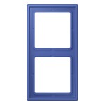 JUNG LC982206 Rahmen 2fach, LS 990, Duroplast lackiert, bleu outremer 31 (32020), senkrechte und waagerechte Montage 