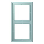 JUNG LC982214 Rahmen 2fach, LS 990, Duroplast lackiert, céruléen clair (32033), senkrechte und waagerechte Montage 