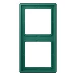 JUNG LC982216 Rahmen 2fach, LS 990, Duroplast lackiert, vert anglais (32040), senkrechte und waagerechte Montage 