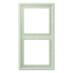 JUNG LC982218 Rahmen 2fach, LS 990, Duroplast lackiert, vert anglais pâle (32042), senkrechte und waagerechte Montage 