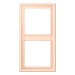 JUNG LC982228 Rahmen 2fach, LS 990, Duroplast lackiert, rose pâle (32091), senkrechte und waagerechte Montage 