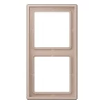 JUNG LC982240 Rahmen 2fach, LS 990, Duroplast lackiert, ombre brûlée claire (32131), senkrechte und waagerechte Montage 