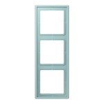 JUNG LC983214 Rahmen 3fach, LS 990, Duroplast lackiert, céruléen clair (32033), senkrechte und waagerechte Montage 