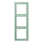 JUNG LC983217 Rahmen 3fach, LS 990, Duroplast lackiert, vert anglais clair (32041), senkrechte und waagerechte Montage 