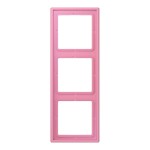 JUNG LC983246 Rahmen 3fach, LS 990, Duroplast lackiert, rose vif (4320C), senkrechte und waagerechte Montage 