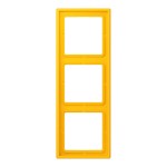 JUNG LC983263 Rahmen 3fach, LS 990, Duroplast lackiert, le jaune vif (4320W), senkrechte und waagerechte Montage 