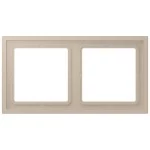 JUNG LCZ982BF243 Rahmen 2fach, LS ZERO, Thermoplast lackiert, ombre naturelle claire (32142), senkrechte und waagerechte Montage 
