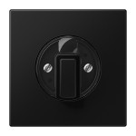 JUNG LS1941SWM Abdeckung für Drehschalter 1fach, Duroplast lackiert, Serie LS, graphitschwarz matt 