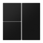 JUNG LS403TSASWM Tastensatz, F40, Thermoplast lackiert, Serie LS, graphitschwarz matt 