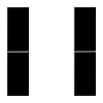 JUNG LS502TSASW Tastensatz, F50, Thermoplast, Serie LS, schwarz 