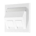 JUNG LS569-30BFPLWW Abdeckung für Montageadapter 30°, 2fach, mit Schriftfeld, Thermoplast, Serie LS, alpinweiß 