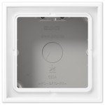 JUNG LS581AWWM Aufputz-Kappe 1fach, LS CUBE, Duroplast lackiert, schneeweiß matt, senkrechte und waagerechte Montage 