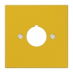 JUNG LS964GE Abdeckung für Befehlsgeräte mit 22,5 mm Ø 1fach, Duroplast, Serie LS, gelb 
